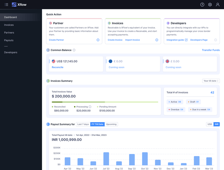 Xflow Receiving Account