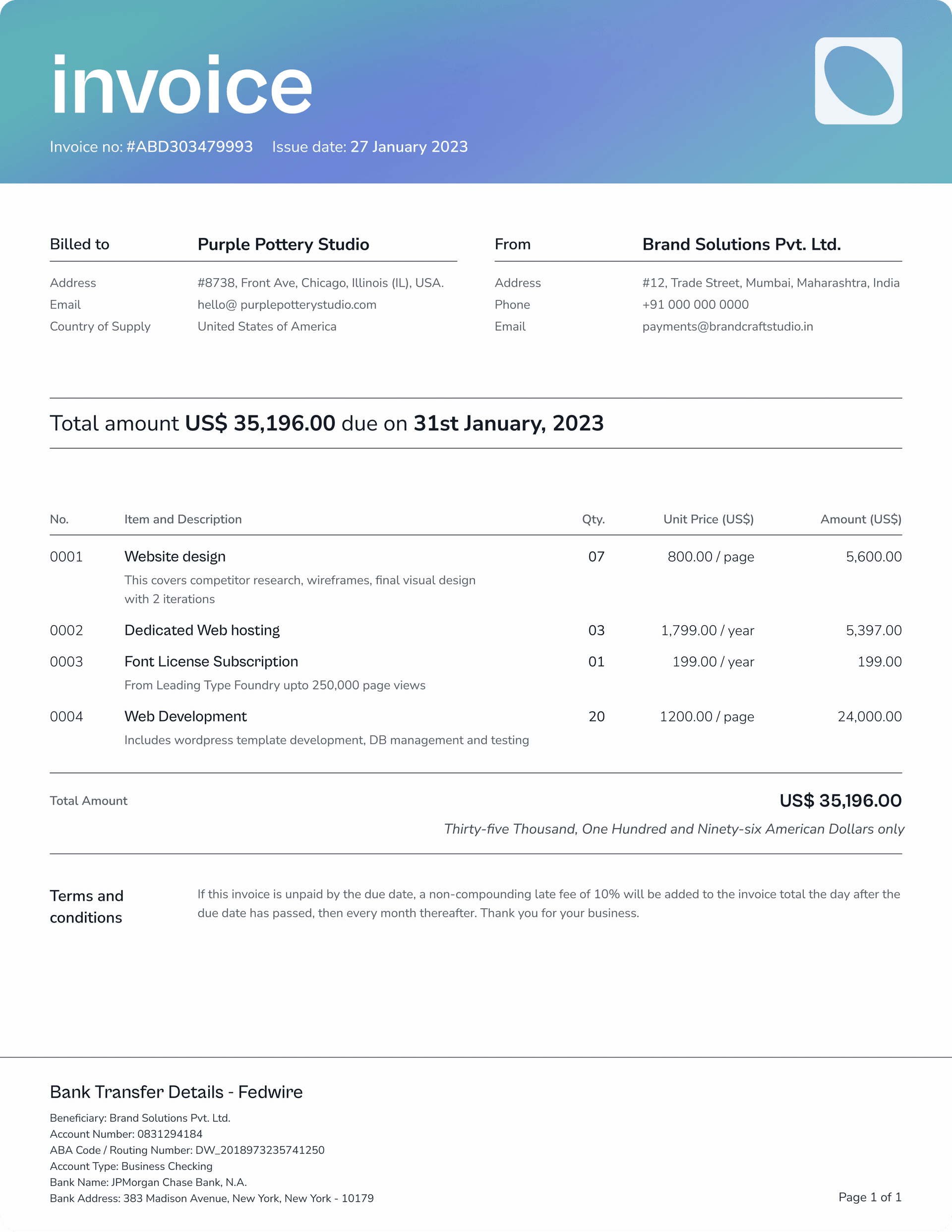 Xflow Invoices